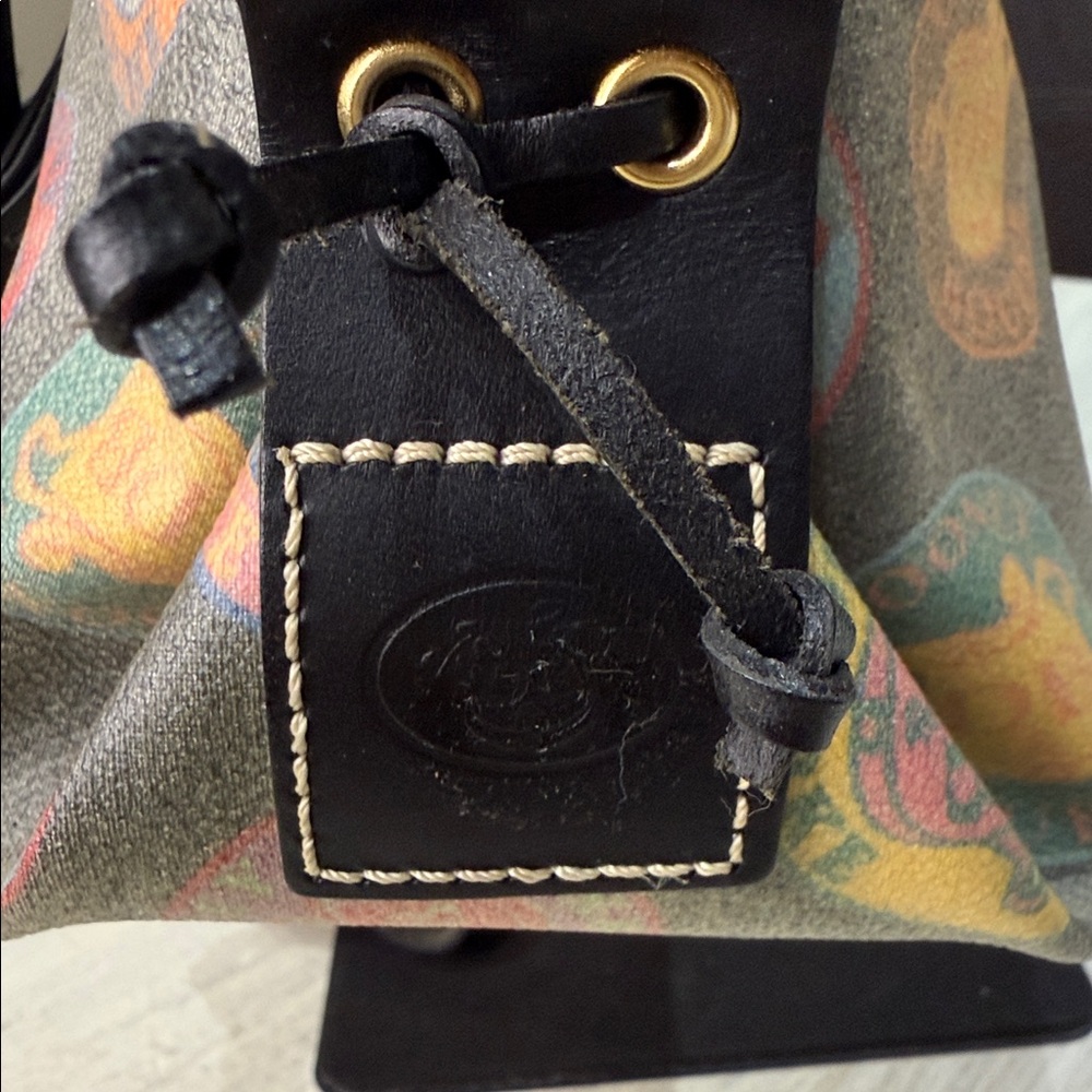 Dooney & Bourke Colorful Logo Tote with Black Accents-EUC - Picture 4 of 10